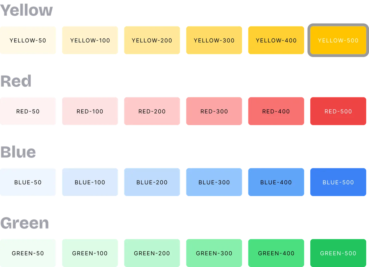 Palette de couleurs